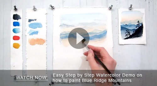 Easy Step by Step watercolor tutorial